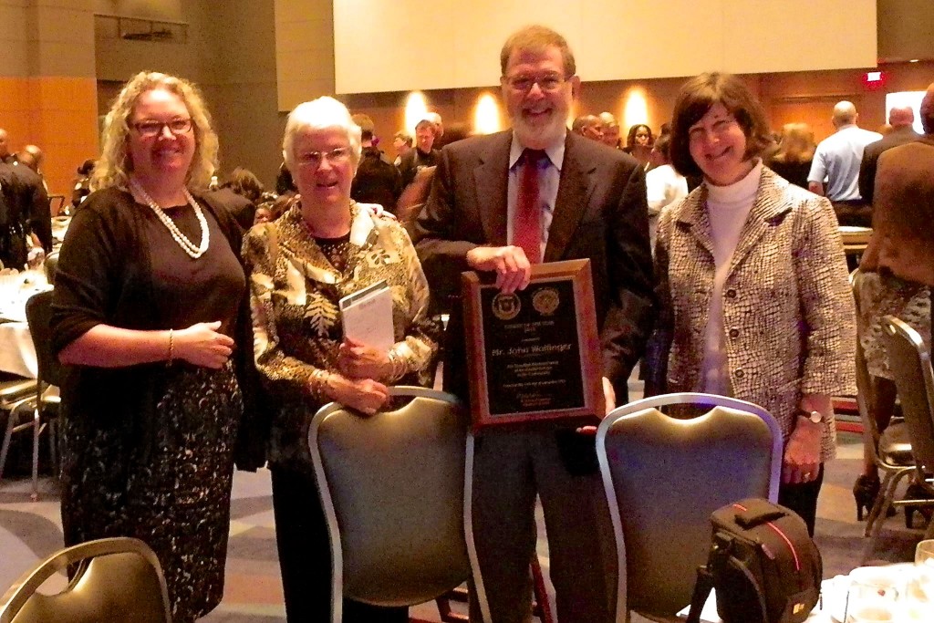 Rosedale Dr. street captain Kay Stephenson, Peggy Denby, John Wolfinger and street captain coordinator Eleanor Barrineau (left to right)