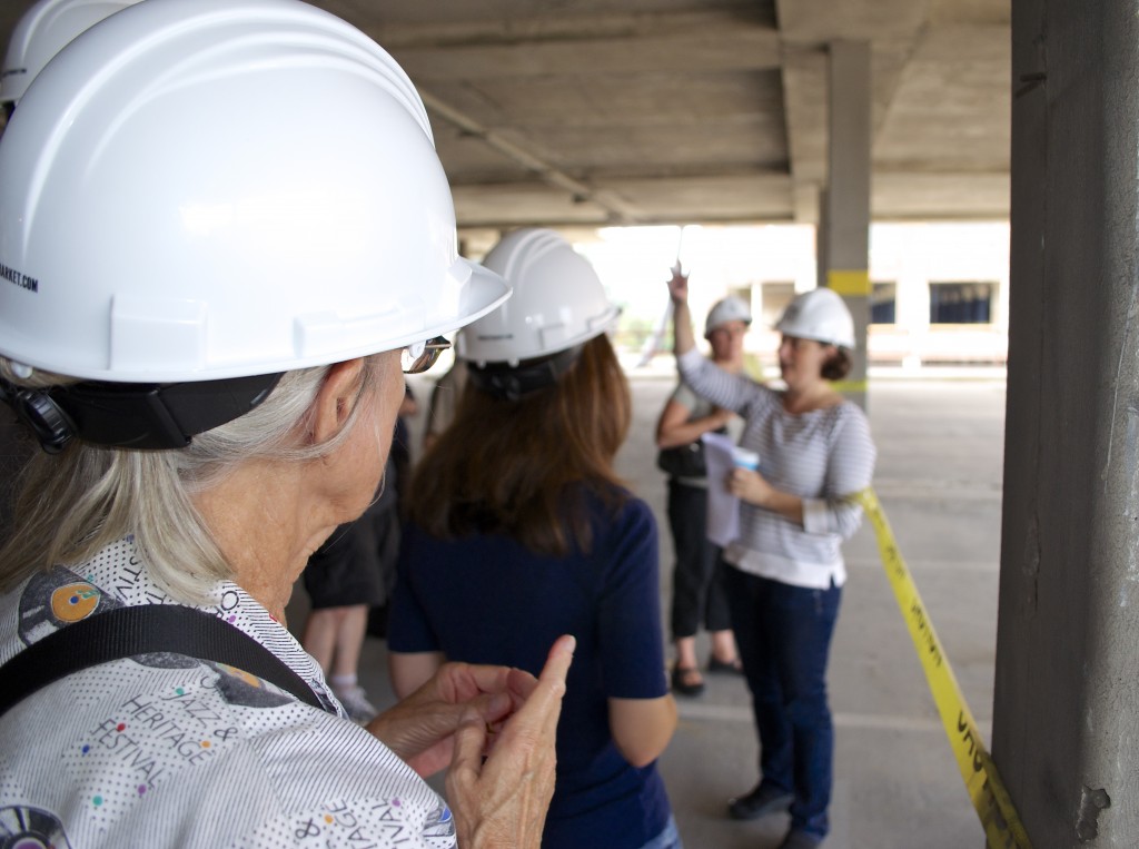 Hard hats donned, we begin our tour.