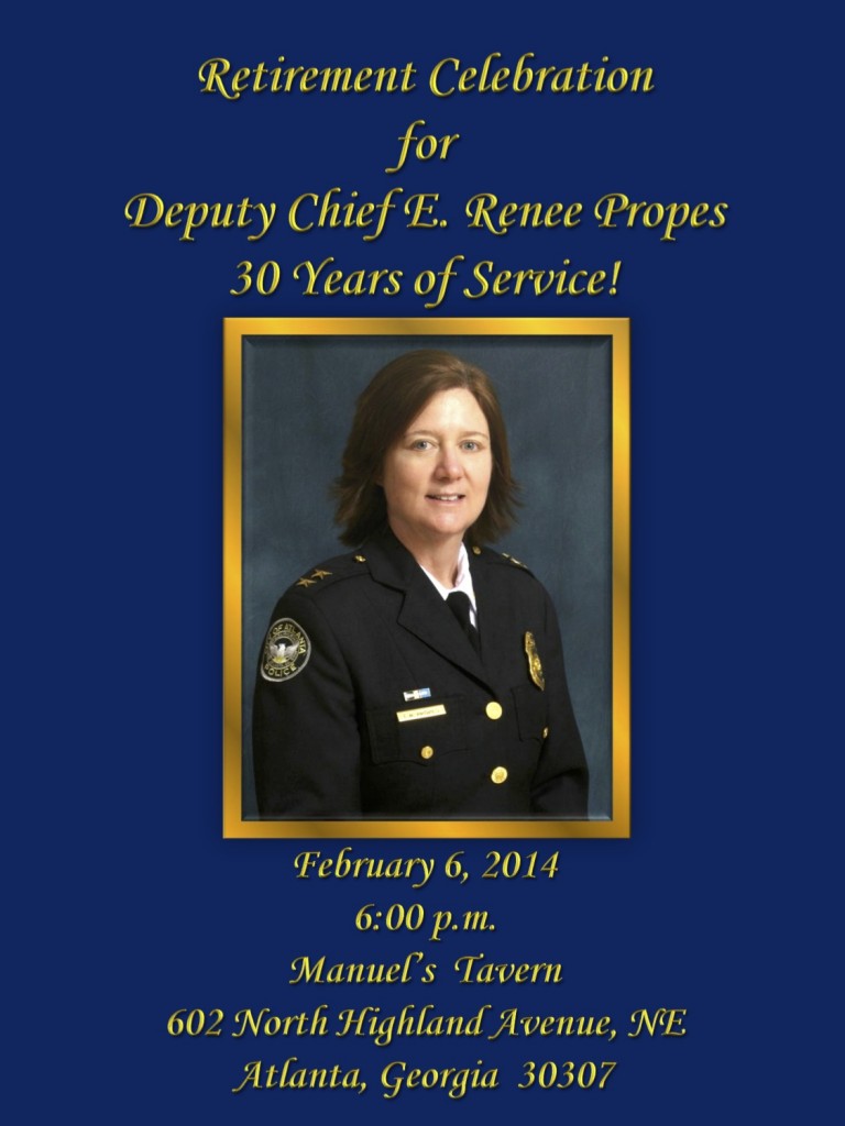 Deputy Chief Propes' Retirement Celebration Flyer