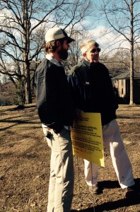 City of Atlanta Parks Dept. Arborist Chris Kalio (l) and VHCA Board President Jack White