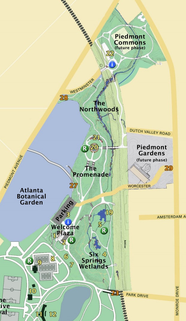 Map Of Piedmont Park Atlanta Ga 